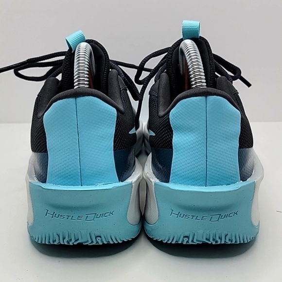 Nike | Team Hustle Quick 'Smoke Grey Magic Ember' sporty sneakers | WMS 7.5 - Picture 6 of 12